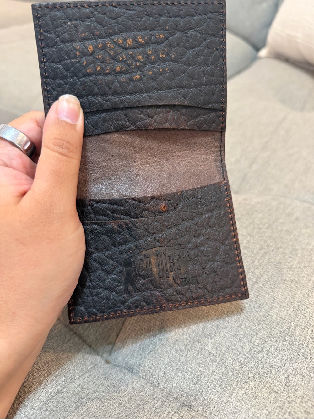 Red Dirt Hat Co Leather Bifold Card Case And Wallet - Picture 5 of 5